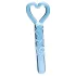 Clarity - dildo in vetro con manico a cuore - trasparente