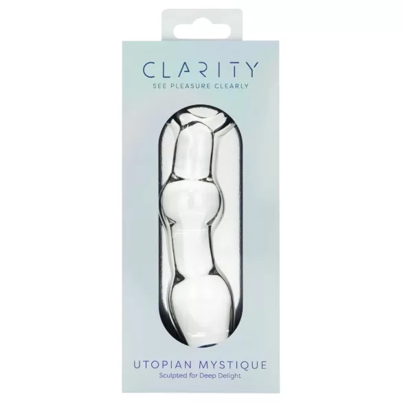 Clarity Utopian Mystique - dildo anale in vetro scanalato (trasparente)