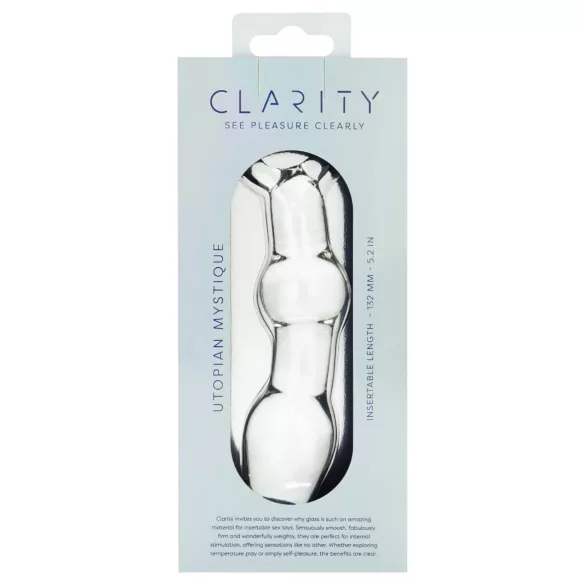 Clarity Utopian Mystique - dildo anale in vetro scanalato (trasparente)