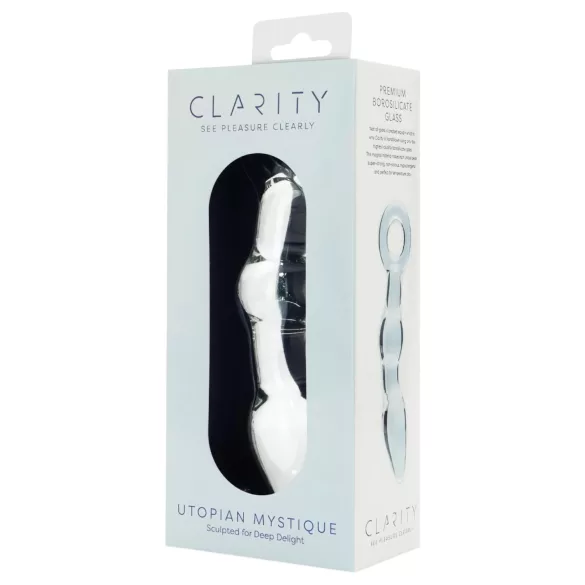 Clarity Utopian Mystique - dildo anale in vetro scanalato (trasparente)