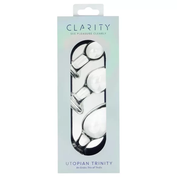 Clarity Utopian Trinity - set di plug anali in vetro (trasparente)
