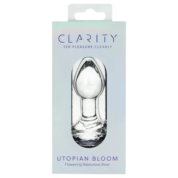 Clarity Utopian Bloom - plug anale in vetro (trasparente)