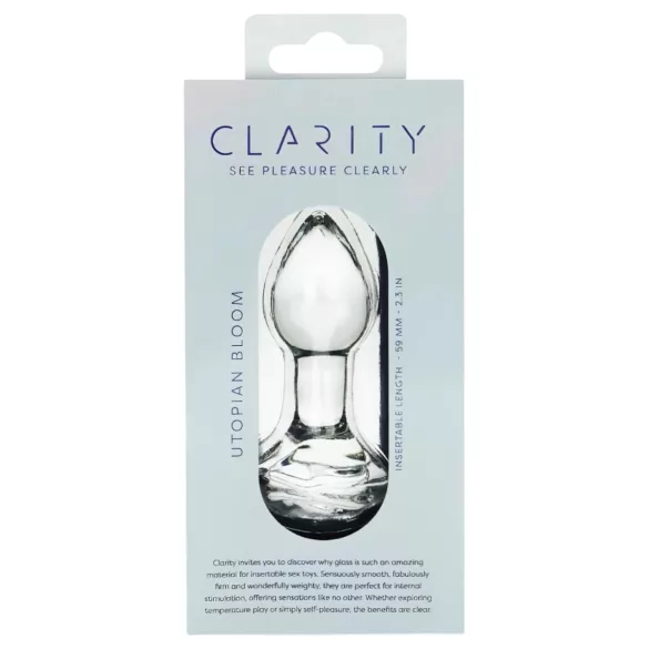 Clarity Utopian Bloom - plug anale in vetro (trasparente)