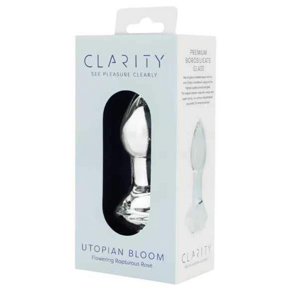 Clarity Utopian Bloom - plug anale in vetro (trasparente)