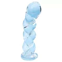Clarity - dildo in vetro intrecciato - trasparente