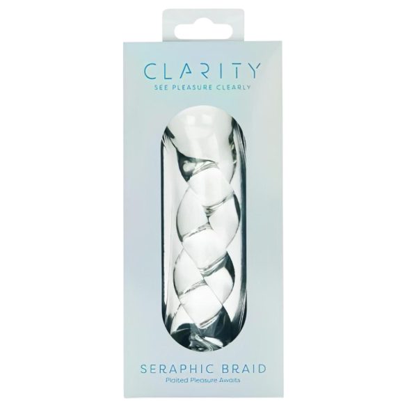 Clarity - dildo in vetro intrecciato - trasparente