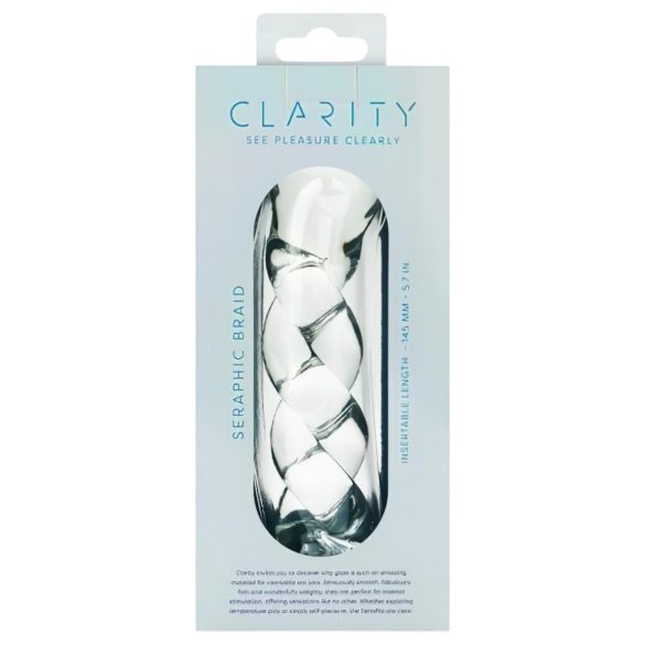 Clarity - dildo in vetro intrecciato - trasparente
