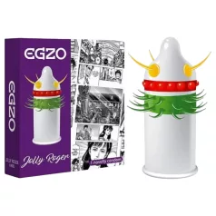   Egzo Jolly Roger - preservativo stimolante con rilievi e punti - 1 pezzo