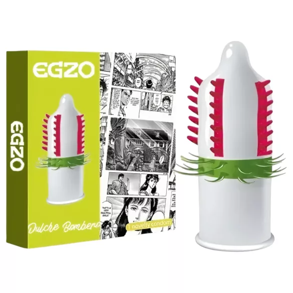 Egzo Dulche Bombero - preservativo stimolante con spuntoni - 1 pezzo