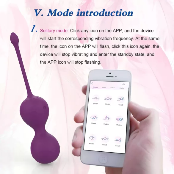 Lonely Winni - vibratore a uovo indossabile controllato tramite app (rosa)