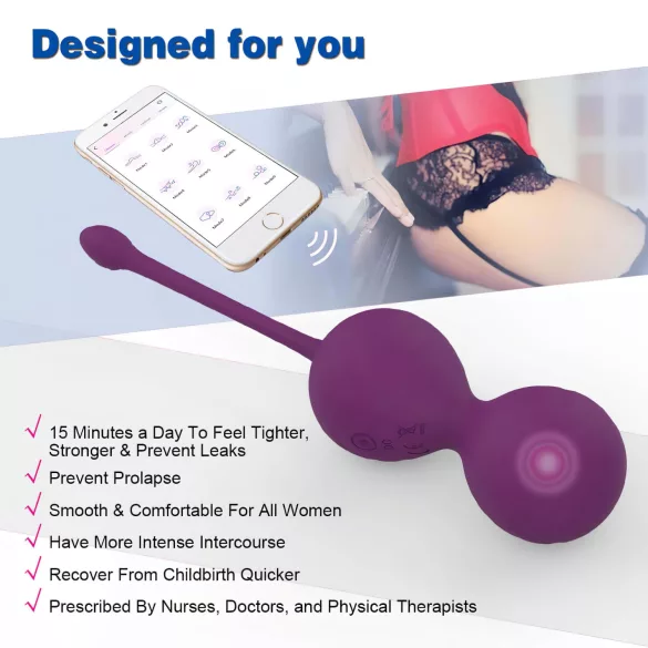 Lonely Winni - vibratore a uovo indossabile controllato tramite app (rosa)