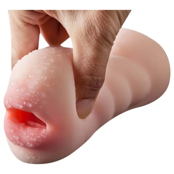 Lonely 2in1 - masturbatore vaginale e orale - silicone - color carne