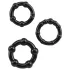 Lonely Stay Hard - set anelli fallici - nero - 3 pezzi