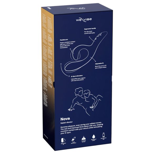 We-Vibe Nova 2 - vibratore rabbit ricaricabile con app - silicone blu