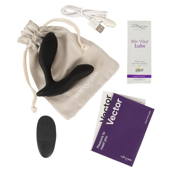 We-Vibe Vector+ - vibratore anale ricaricabile smart - nero