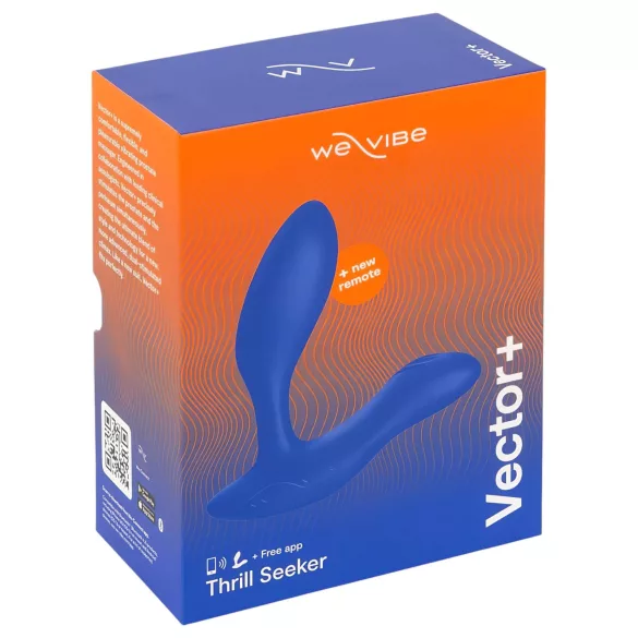 We-Vibe Vector+ - vibratore anale ricaricabile smart - silicone blu