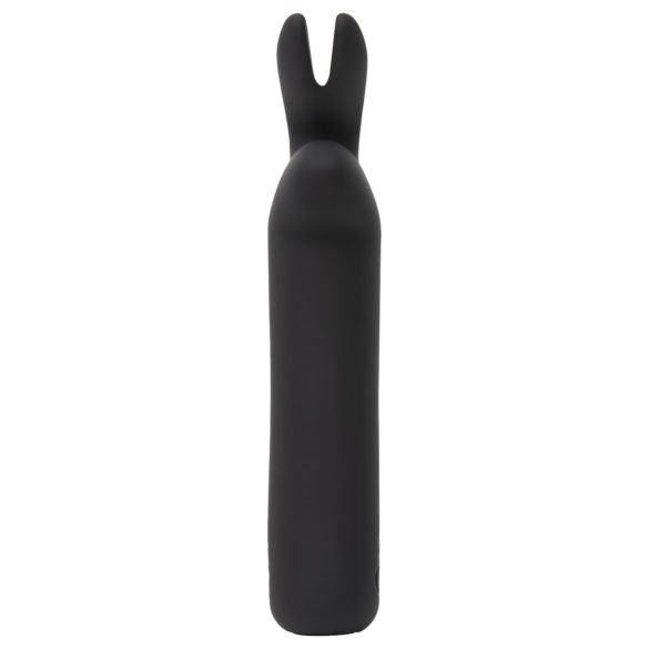 Happyrabbit - mini vibratore ricaricabile con orecchie - silicone nero