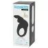 Happyrabbit Cock - anello fallico vibrante ricaricabile - silicone nero