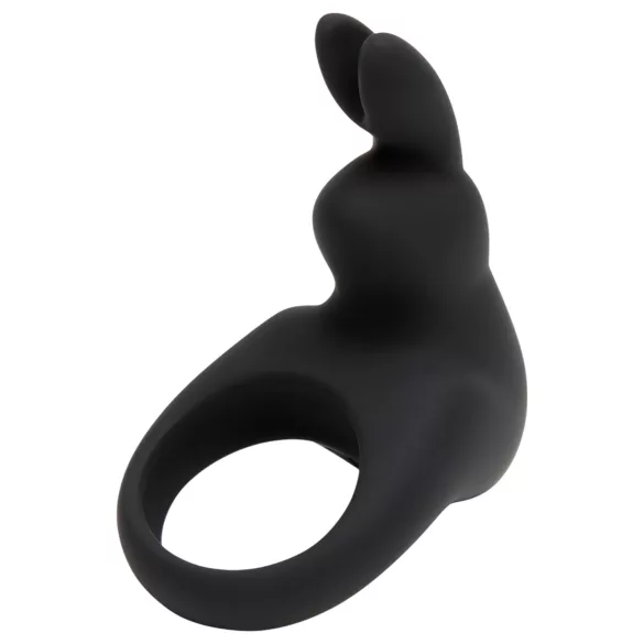 Happyrabbit Cock - anello fallico vibrante ricaricabile - silicone nero