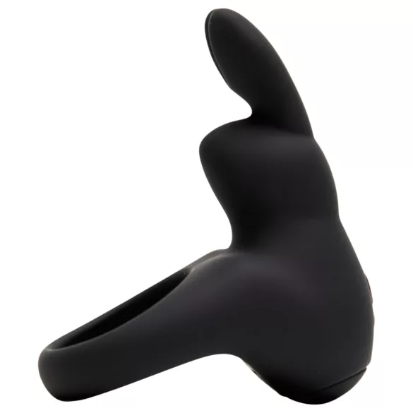 Happyrabbit Cock - anello fallico vibrante ricaricabile - silicone nero