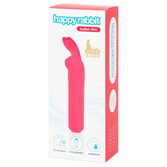 Happyrabbit - mini vibratore rabbit ricaricabile - silicone rosa