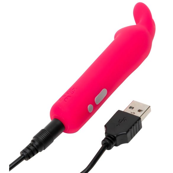 Happyrabbit - mini vibratore rabbit ricaricabile - silicone rosa