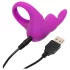 Happyrabbit - anello vibrante per pene ricaricabile - silicone viola