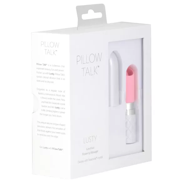 Pillow Talk Lusty - vibratore clitorideo ricaricabile con lingua - silicone rosa