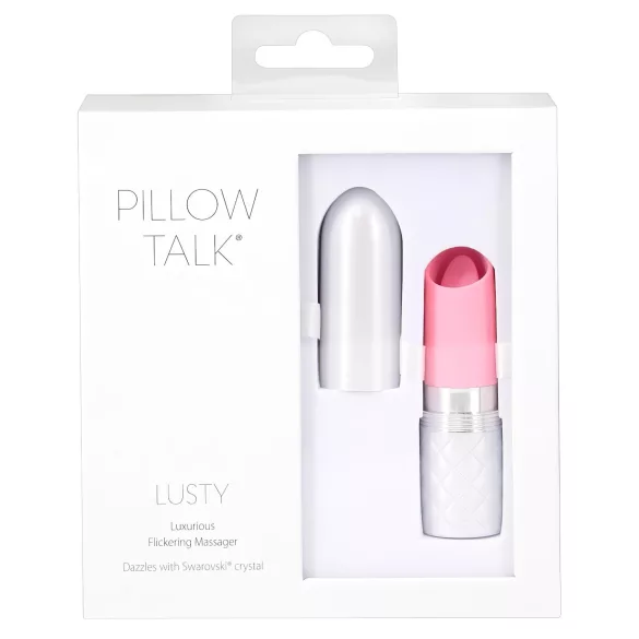 Pillow Talk Lusty - vibratore clitorideo ricaricabile con lingua - silicone rosa