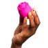 ROMP Rose - succhiatore clitoride con vibrazione - silicone rosa