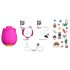 ROMP Rose - succhiatore clitoride con vibrazione - silicone rosa