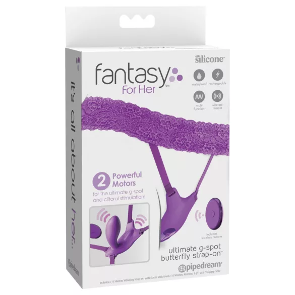 Pipedream Fantasy For Her - vibratore per il punto G integrato, indossabile (viola)