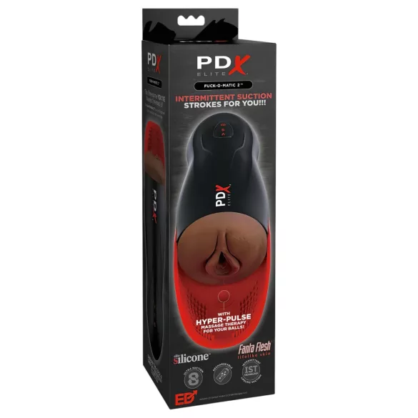 PDX Elite Fuck-O-Matic 2 - masturbatore vaginale a batteria con funzione di suzione
