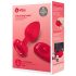 b-vibe a cuore - vibratore anale wireless (rosso)
