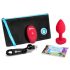 b-vibe a cuore - vibratore anale wireless (rosso)