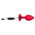 b-vibe heart - vibratore anale ricaricabile con telecomando (rosso)