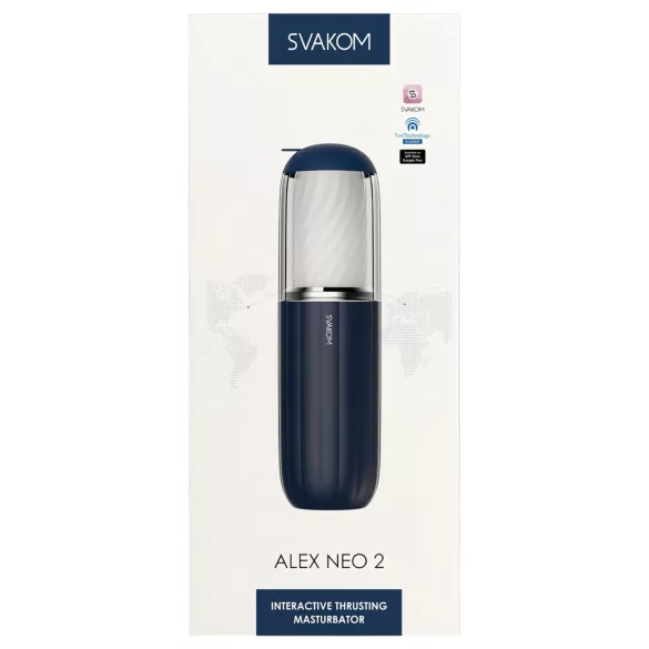 Svakom Alex Neo 2 - masturbatore automatico maschile - movimento su e giù - blu
