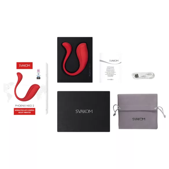 Svakom Phoenix Neo 2 - ovetto vibrante intelligente - rosso