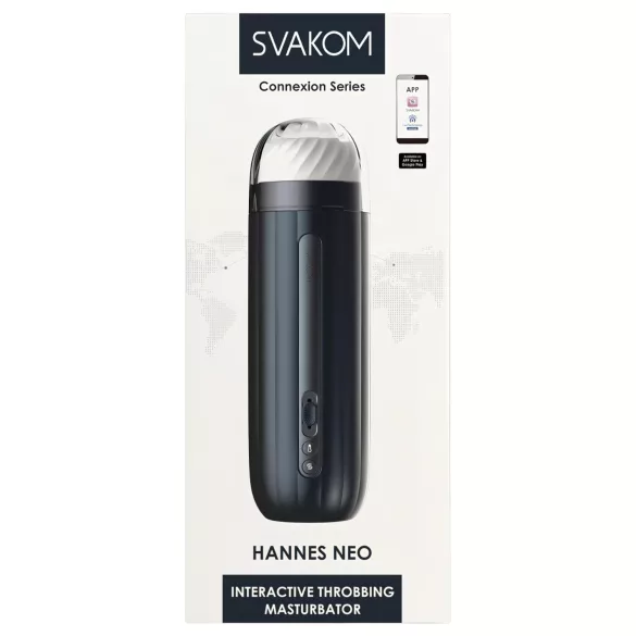 Svakom Hannes Neo - masturbatore automatico riscaldante - blu