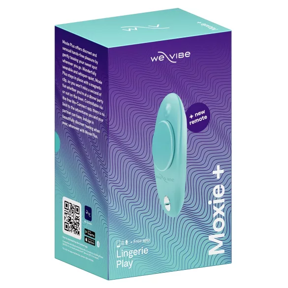 We-Vibe Moxie+ - vibratore clitorideo intelligente con telecomando (turchese)