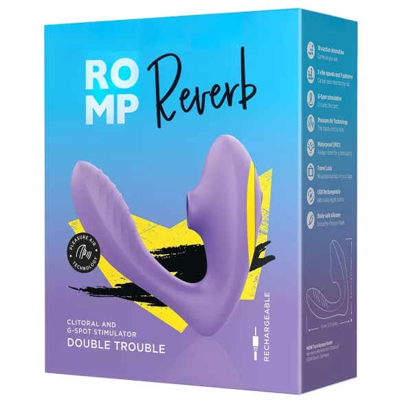 ROMP Reverb - vibratore punto G e succhiaclitoride - silicone viola