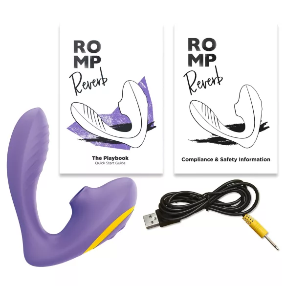 ROMP Reverb - vibratore 2 in 1 con onde d’aria e punto G (viola)