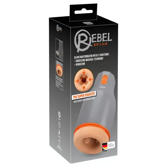 Rebel - masturbatore stretto impermeabile (naturale-grigio)