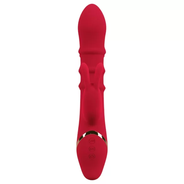 You2Toys Rabbit - vibratore ad anello vibrante rotante - silicone rosso