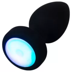 ANOS - plug anale luminoso e vibrante (nero)