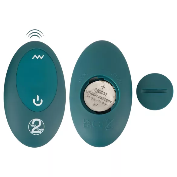Couples Choice - vibratore 3 in 1 per coppia - silicone turchese