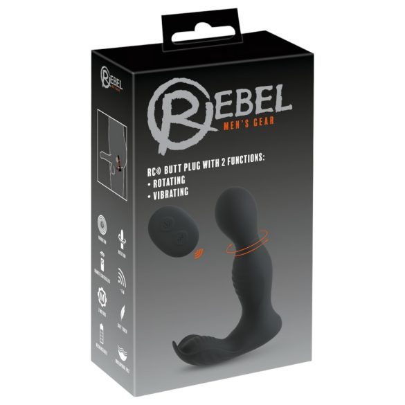 Rebel - vibratore prostata telecomando 2in1 - nero