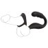 Rebel - Vibratore prostatico con anello per pene e testicoli (nero)
