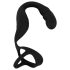 Rebel - Vibratore prostatico con anello per pene e testicoli (nero)