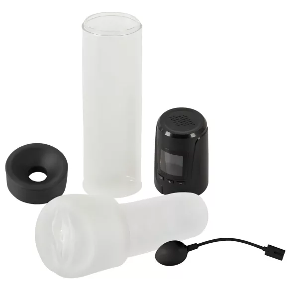 Mister Boner - pompa per pene automatica ricaricabile (nera‑trasparente)